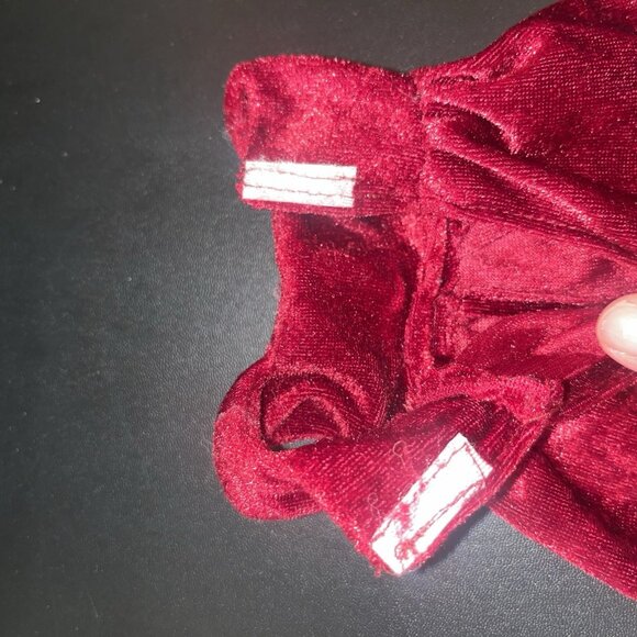 TY 1993 Attic Treasures LILLY THE LAMB With Red Velour Outfit Plush Stuffed Toy - Picture 13 of 15